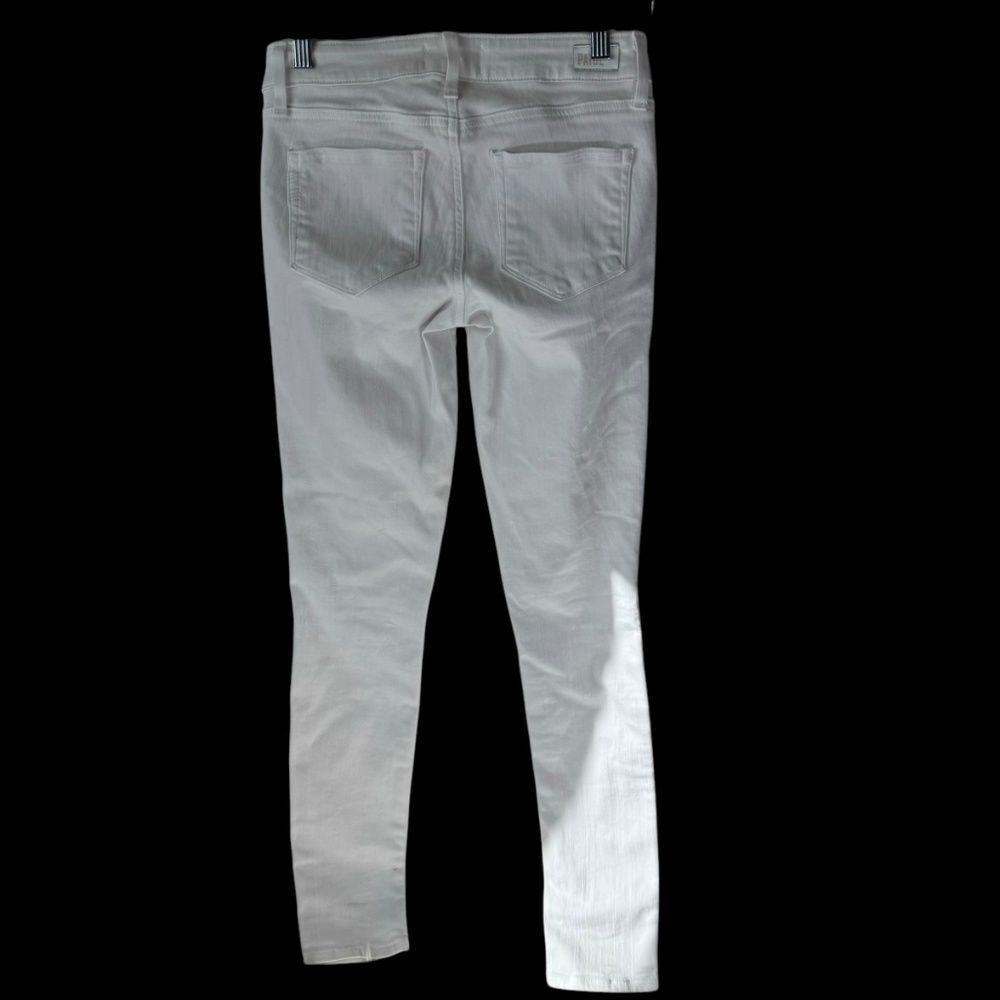 Paige Verdugo Ultra Skinny White Mid Rise Jeans Ultra White Sz 25 View 4
